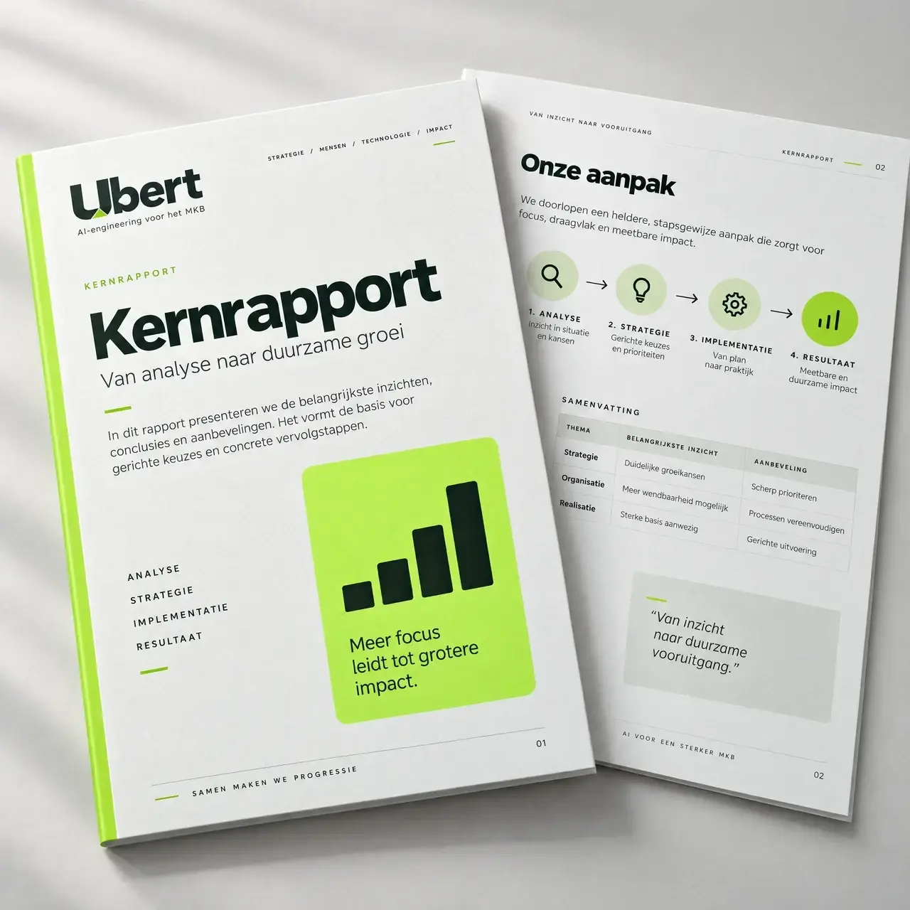Voorbeeld van een kernrapport